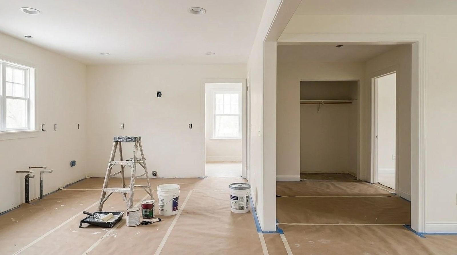The same kitchen during the remodel: Build