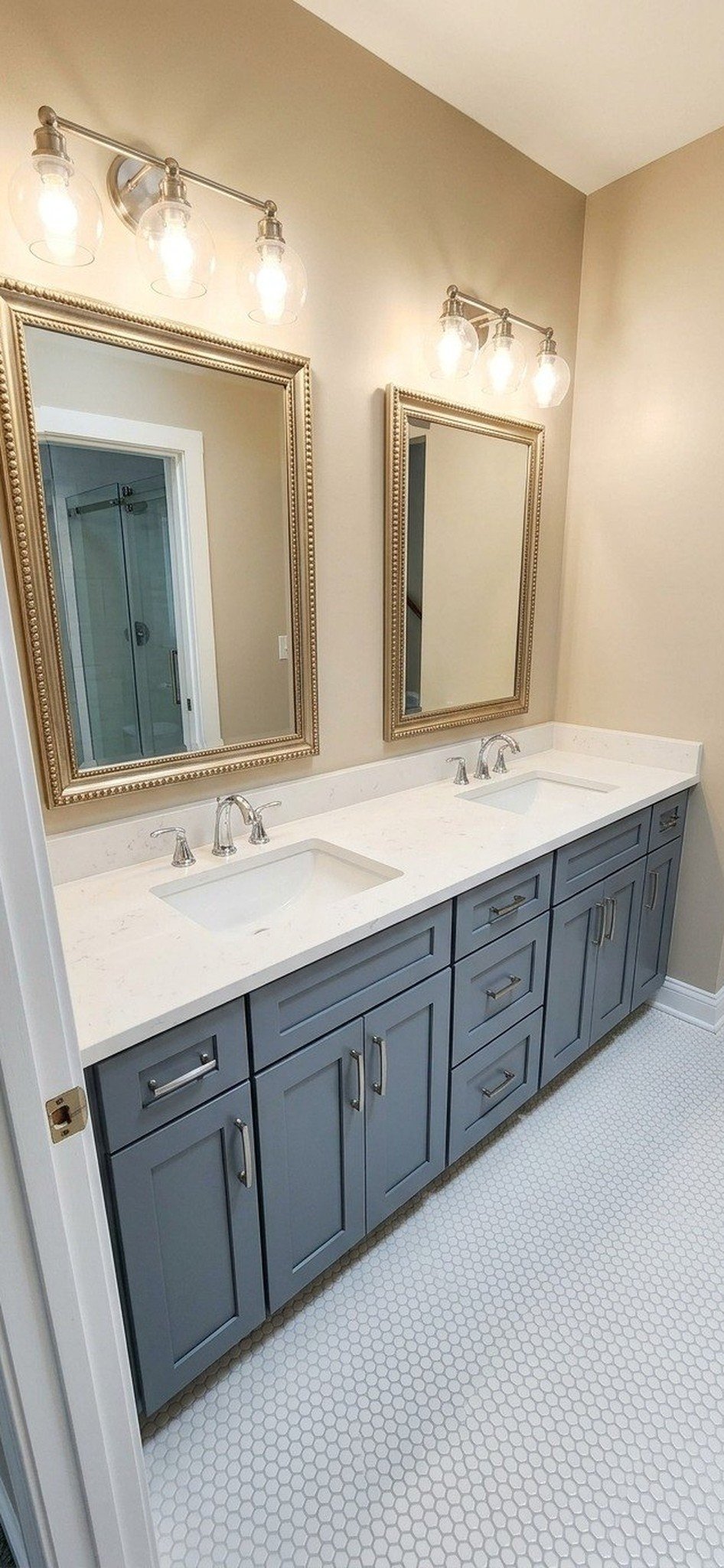 Double-vanity bathroom, after